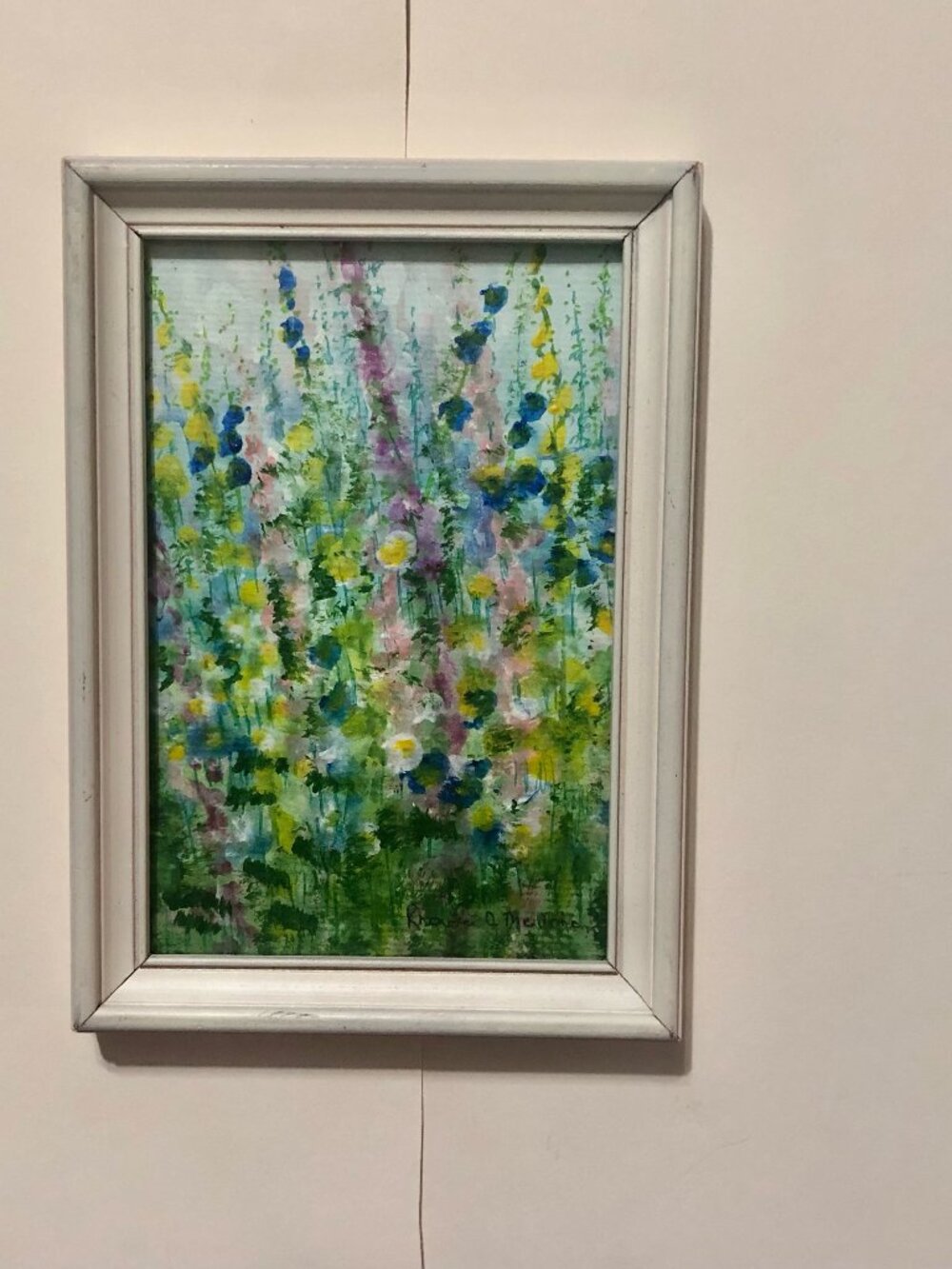 Floral Watercolor and Acrylic Painting